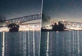 巴尔的摩大桥倒塌:弗朗西斯·斯科特关键桥在货船撞击后在美国溶洞;救援人员寻找落水人员(观看视频)